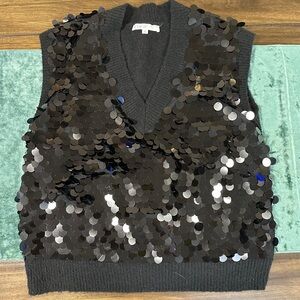 Cleo Black Sequin Sleeveless Top